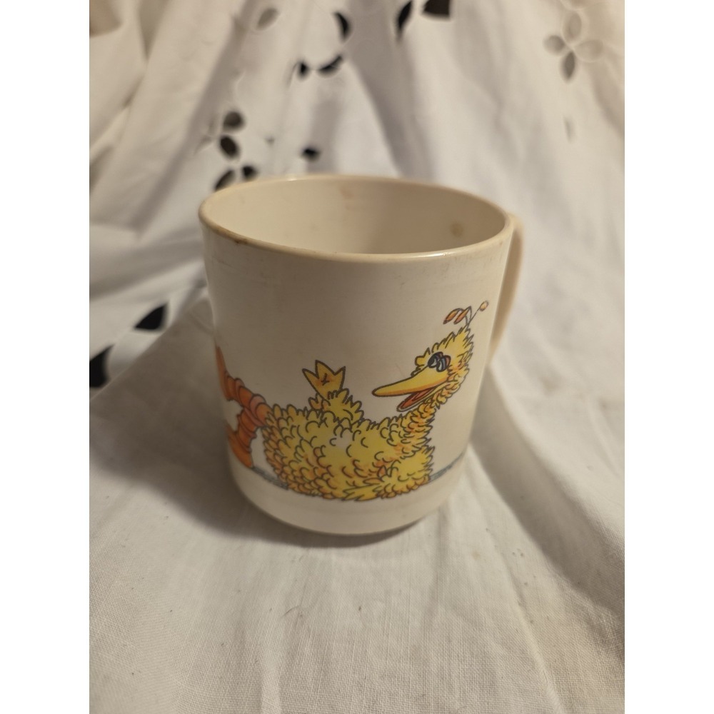 Vintage 1970s Sesame Street Big Bird‎ Plastic Mug